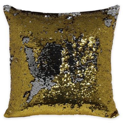 Mermaid Sequin Throw Pillow in Gold/Silver | buybuy BABY
