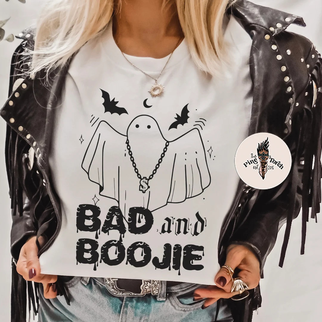 Boujie Shirt, Bad and Boojie, Boojie Halloween, Ghost Halloween Shirt, Funny Bougie Shirt, Boo-ji... | Etsy (US)