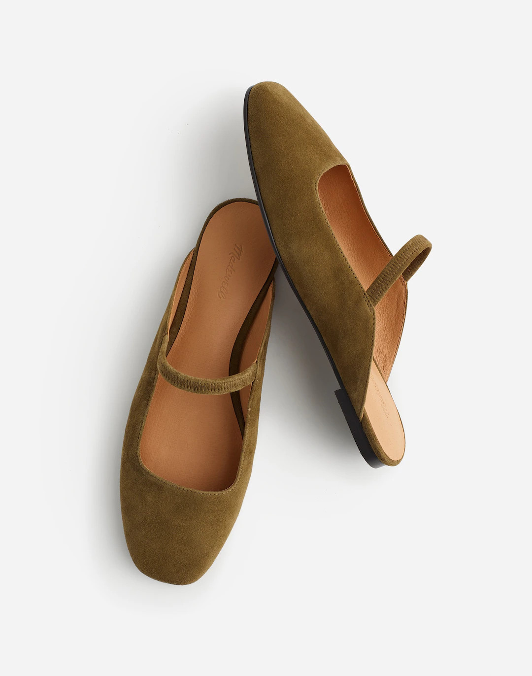 The Greta Ballet Flat Mule in Suede | Madewell