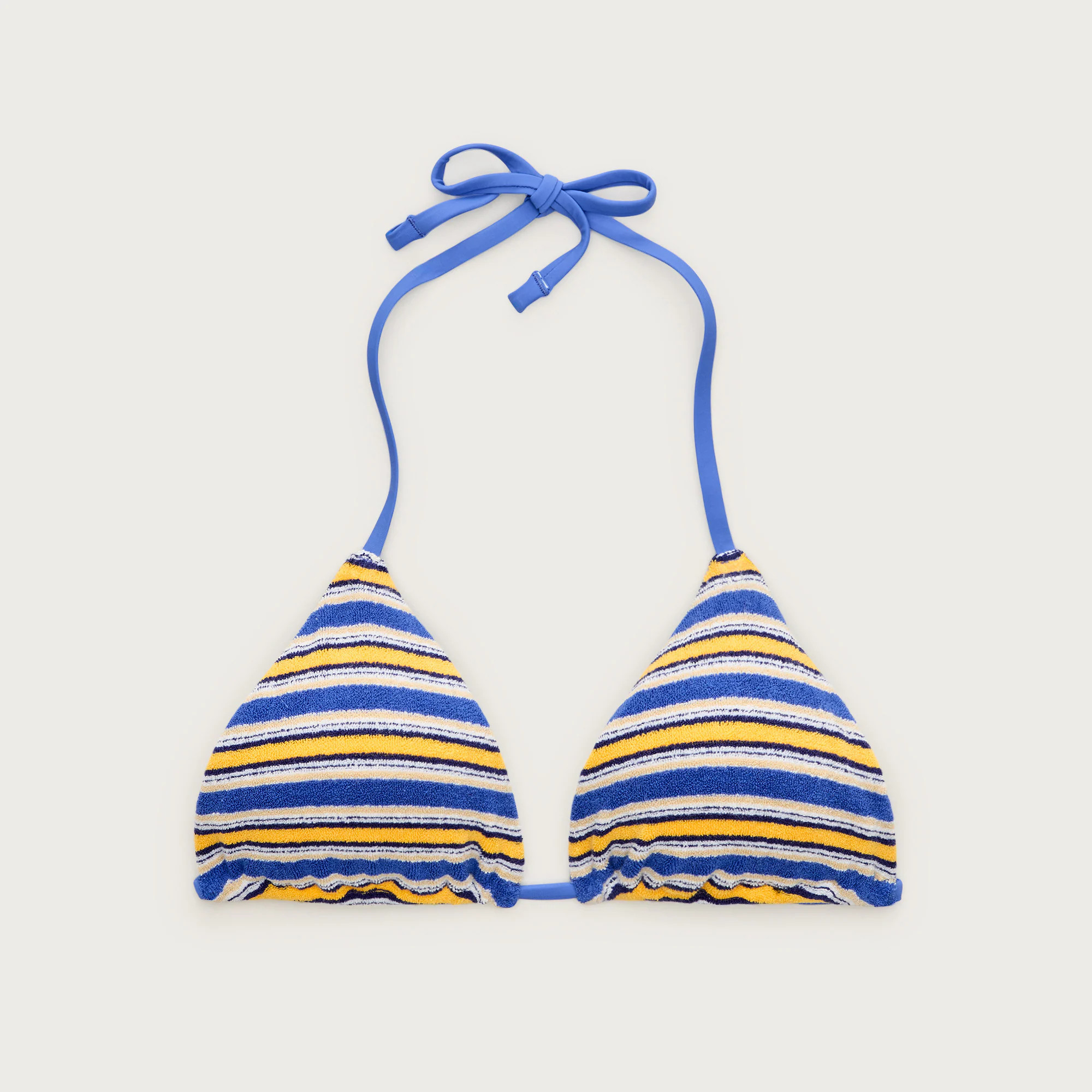String bikini top in striped towel terry | J. Crew US