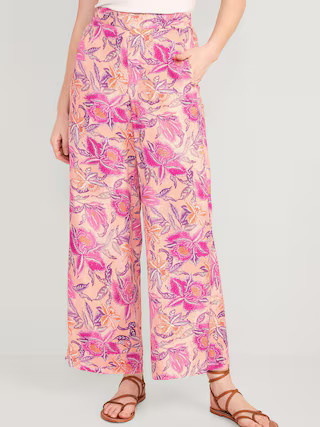 High-Waisted Playa Soft-Spun Wide-Leg Pants for Women | Old Navy (US)
