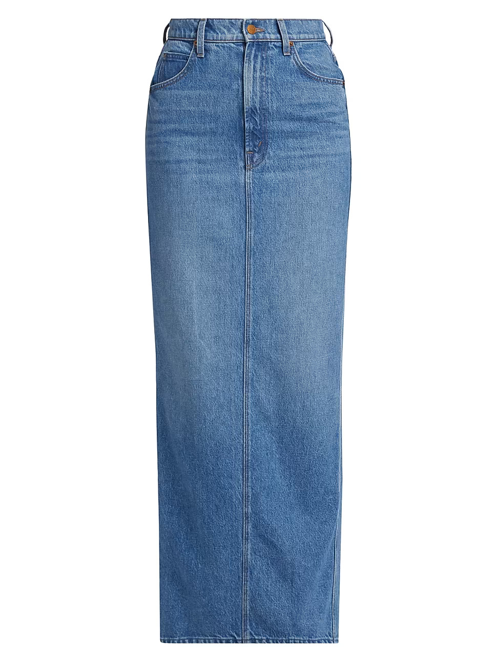 Mother Five-Pocket Denim Maxi Skirt | Saks Fifth Avenue