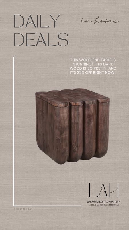 I’m obsessed with this wood side / end table! The fluted sides and dark tone is so beautiful. On sale right now, and truly a timeless piece! 

#LTKSaleAlert #LTKStyleTip #LTKHome