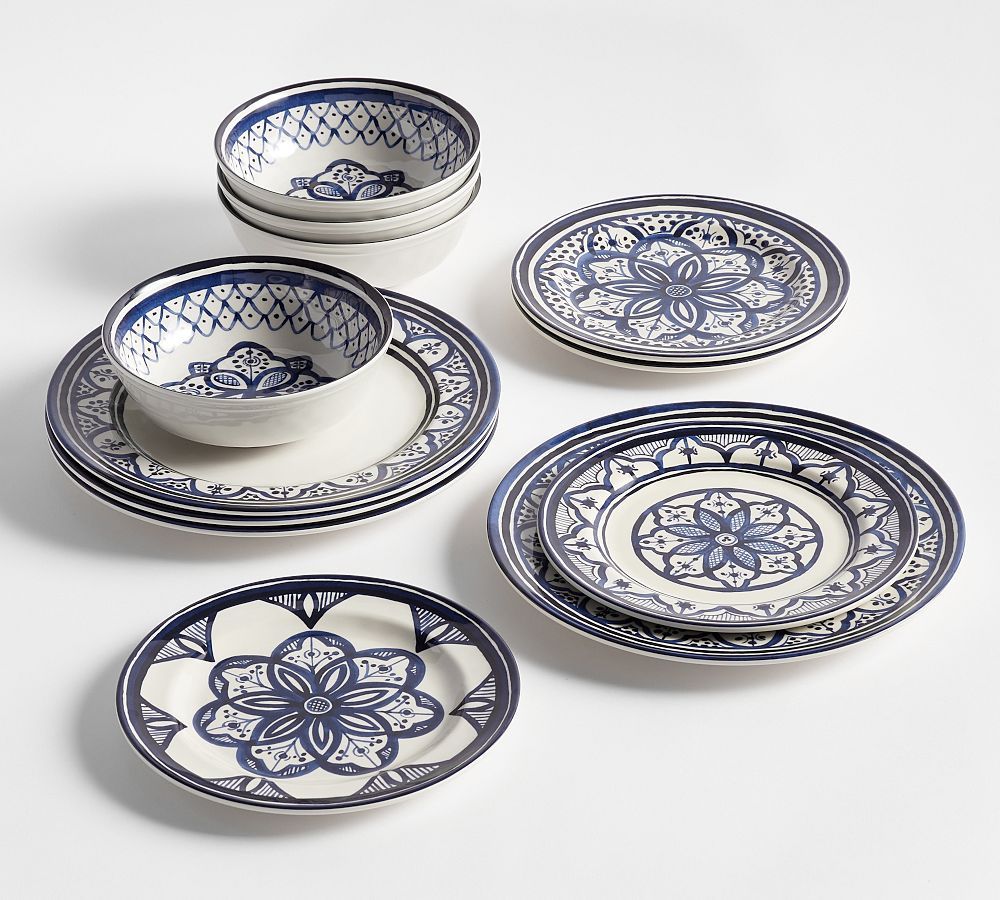 Medina Melamine 12-Piece Dinnerware Set | Pottery Barn (US)