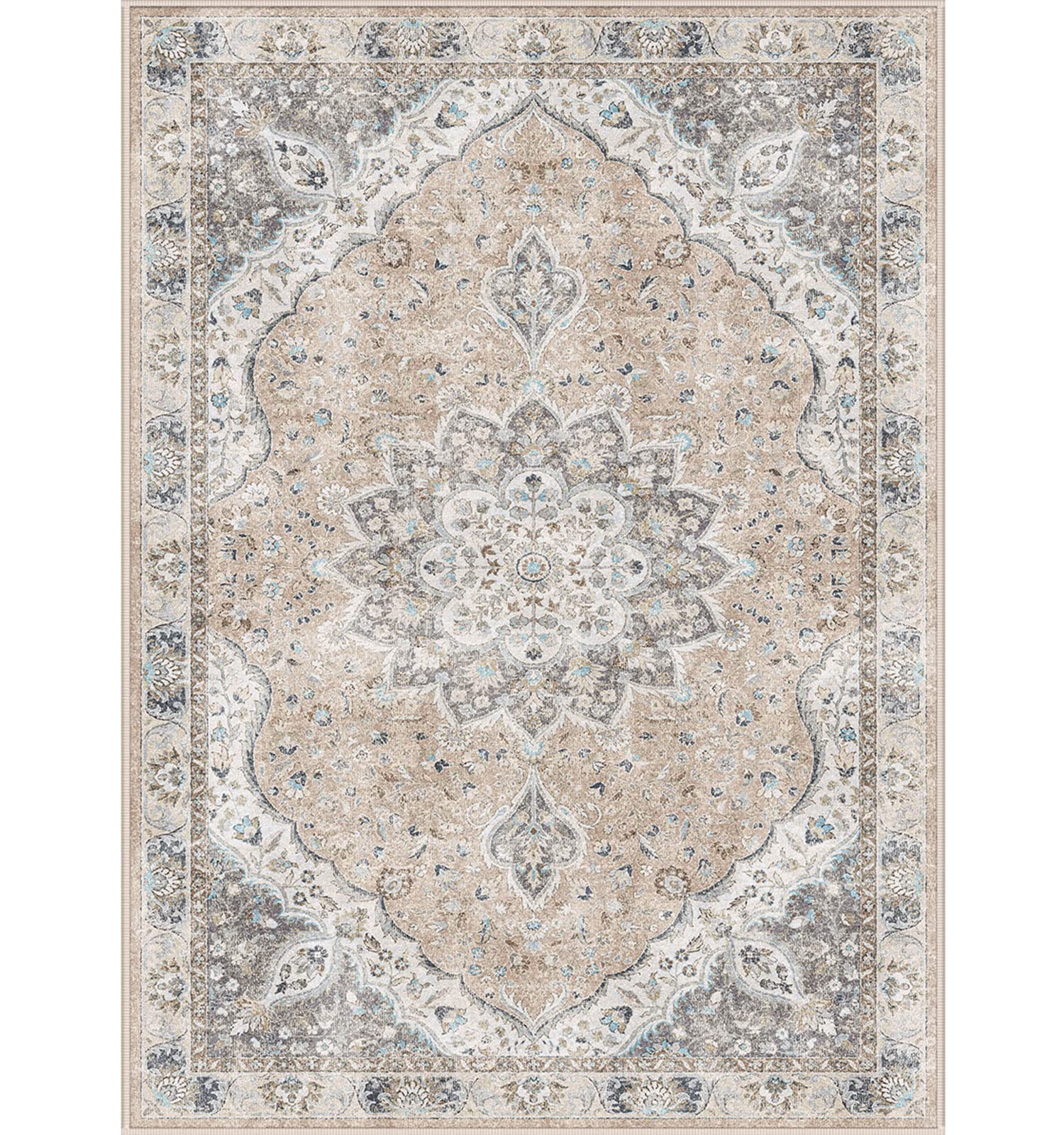 befbee 5x7 Area Rugs for Living Room,Stain Resistant Washable Rug,Non-Slip Backing Rugs for Bedro... | Amazon (US)