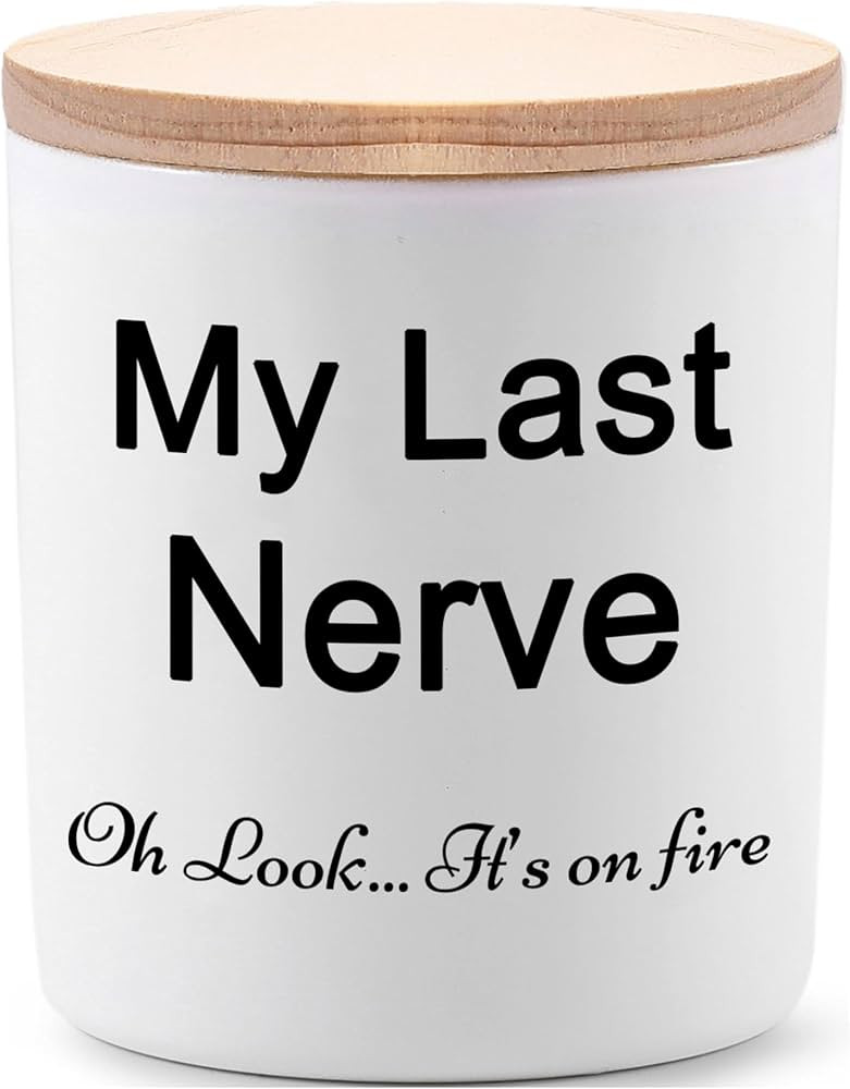 Candles Gifts for Women Funny Unique Novelty My Last Nerve Candle Mothers Day Christmas Birthday ... | Amazon (US)