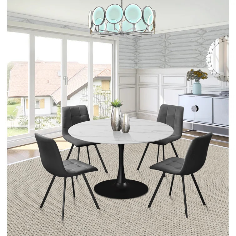 Sevinc Iron Pedestal Dining Table | Wayfair North America