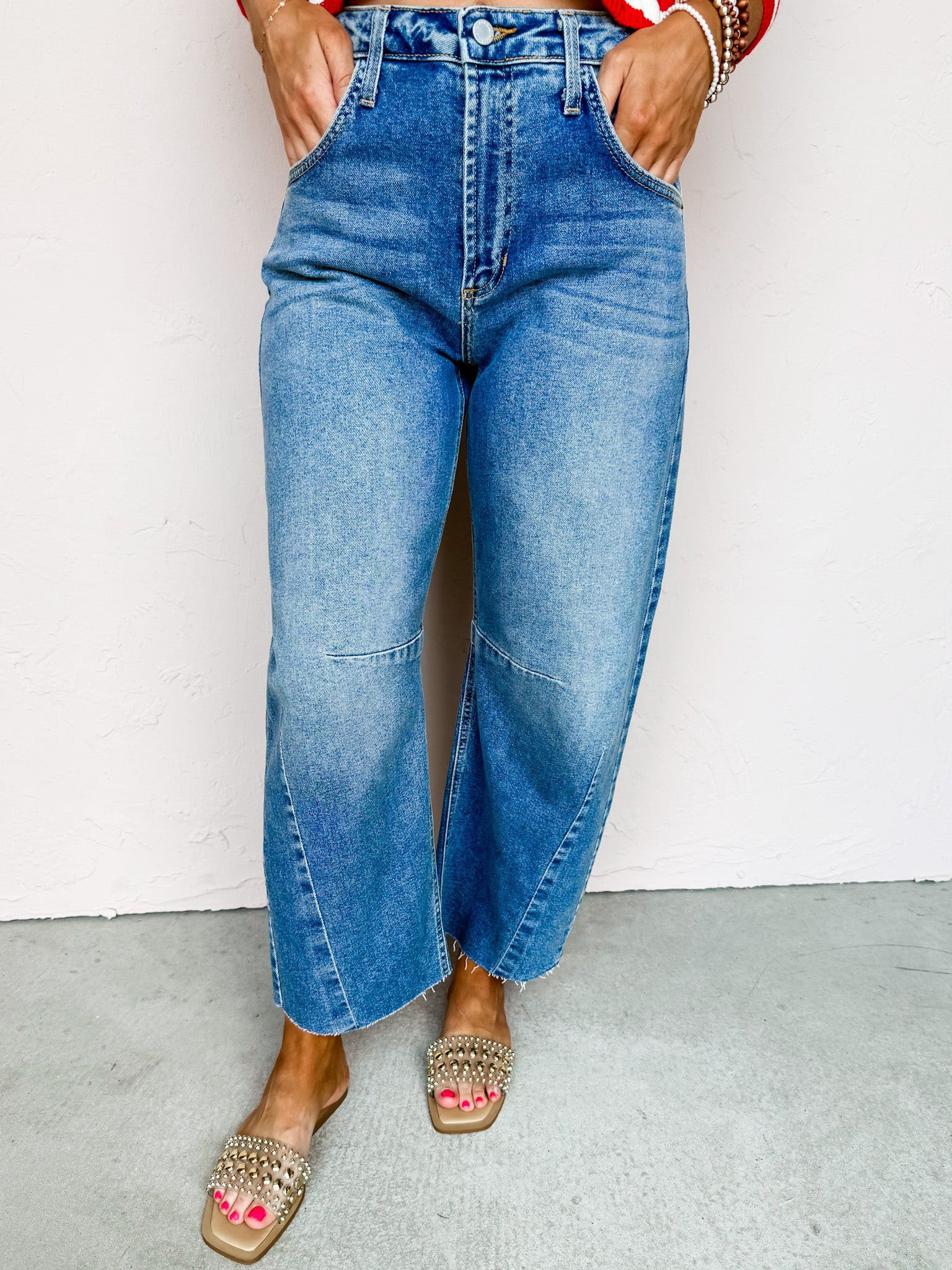 Baltimore Barrel Jeans-Medium Wash | Ruthie Grace