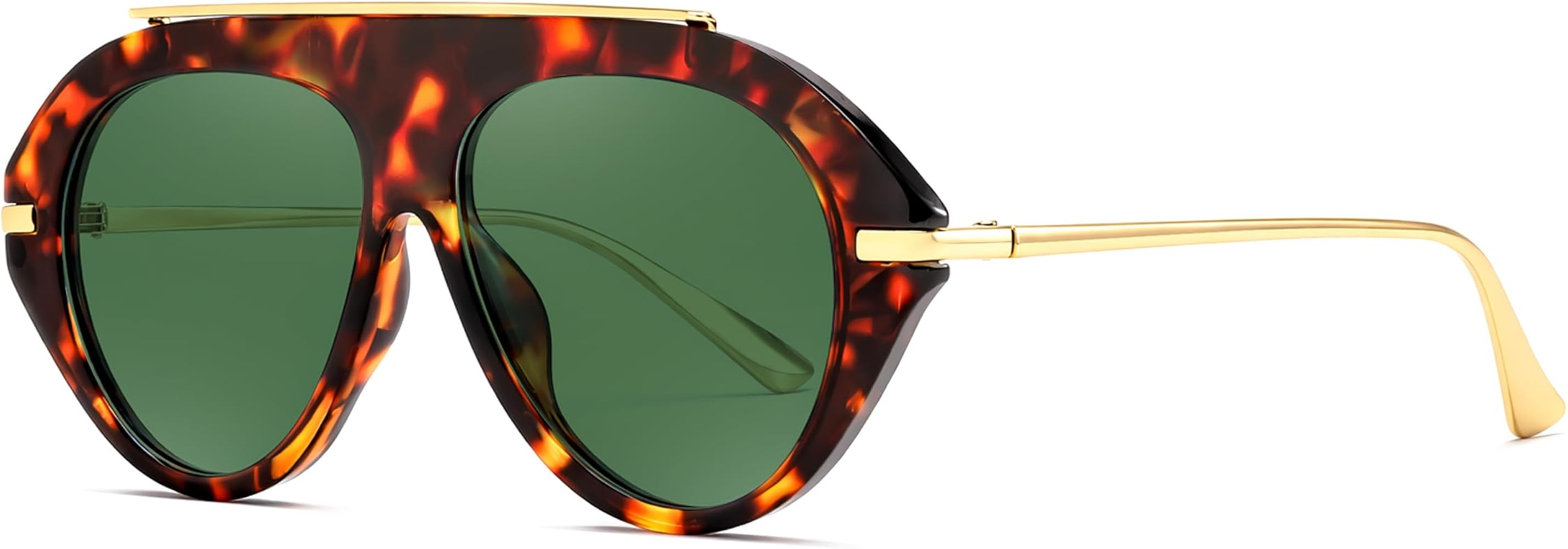 FEISEDY Retro Aviator Sunglasses for Women Men Trendy Oversized 70s Vintage Metal Sun Glasses B04... | Amazon (US)