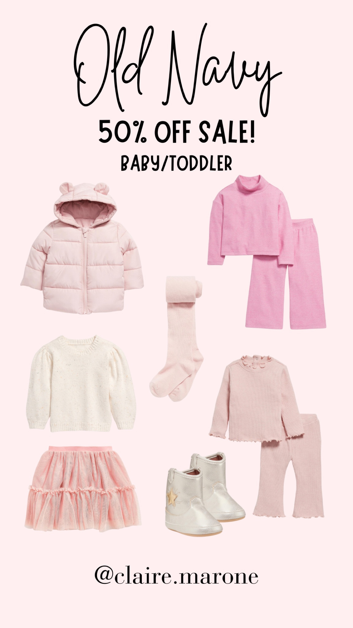 Old Navy 50% off sale!! The best discount you will get from this store + it doesn’t happen very often! So many cute new winter arrivals just in time 🥰

#LTKHolidaySale #LTKbaby #LTKsalealert
