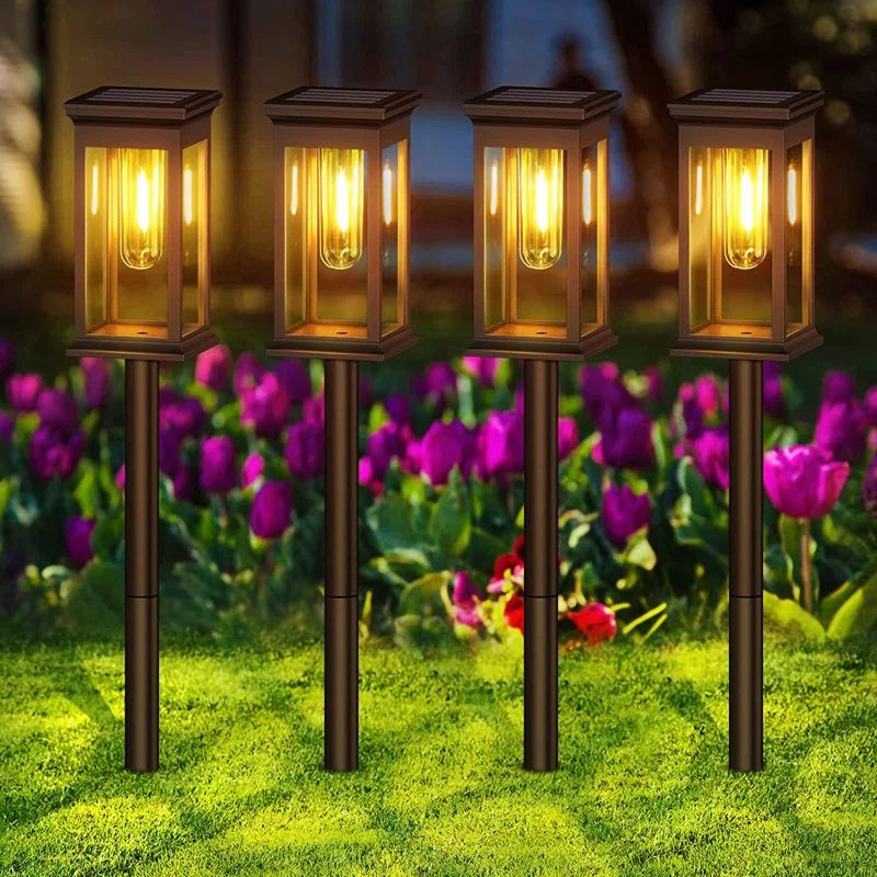 Matte Black Low Voltage Solar Powered Integrated LED Pathway Light Pack | Wayfair North America