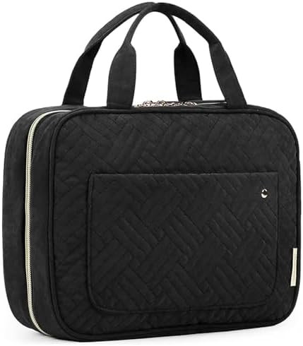 BAGSMART Toiletry Bag Travel Bag with Hanging Hook, Water-resistant Makeup Cosmetic Bag Travel Or... | Amazon (US)