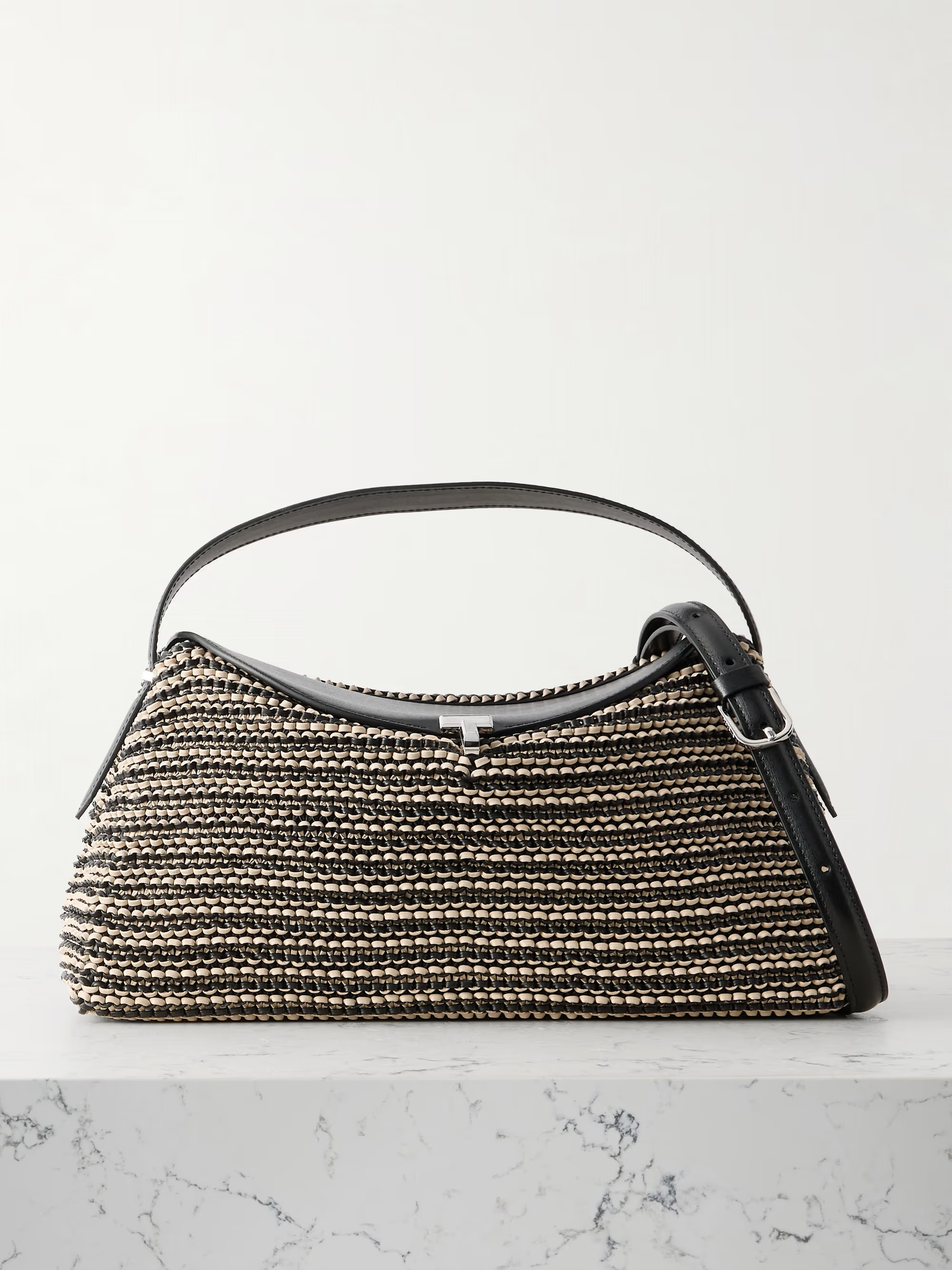 T-Lock woven leather shoulder bag | NET-A-PORTER (UK & EU)