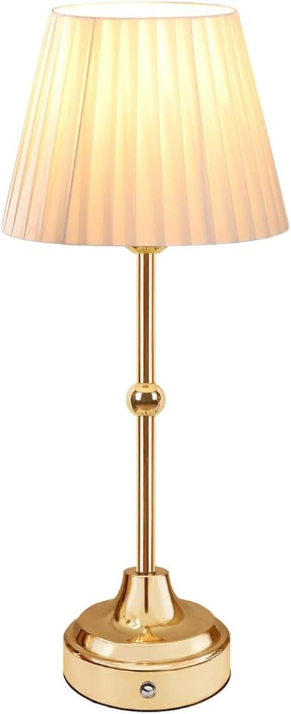 Leroxo Cordless Metal Table Lamp,Touch Sensor Control Portable LED Table Lamp,3-Levels Brightness... | Amazon (US)