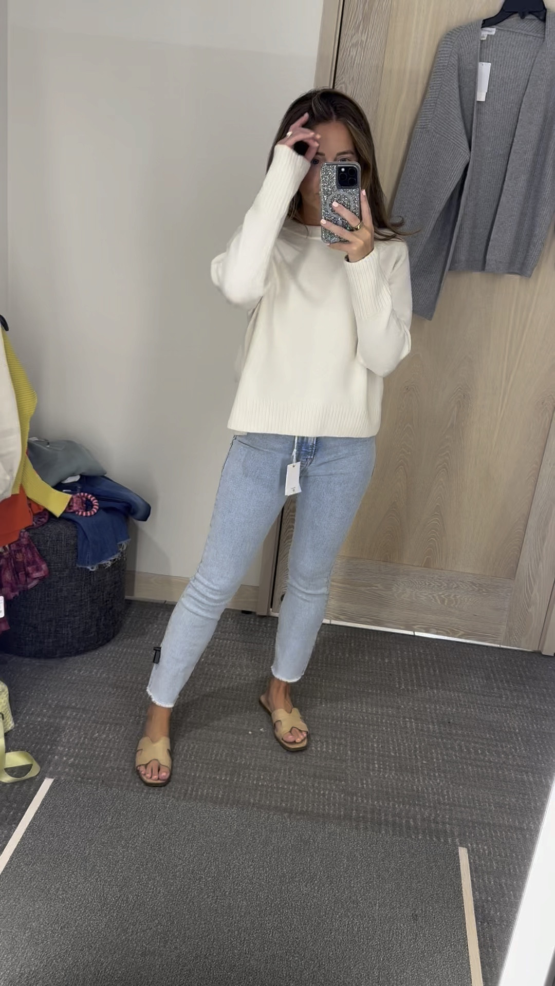 Nordstrom sale finds! 
Sweater - size small 
Jeans - true size 
Shoes - true size 

#LTKFindsUnder100 #LTKSaleAlert #LTKFindsUnder50