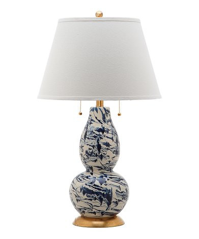 SAFAVIEH Navy & White Swirl Table Lamp | Zulily