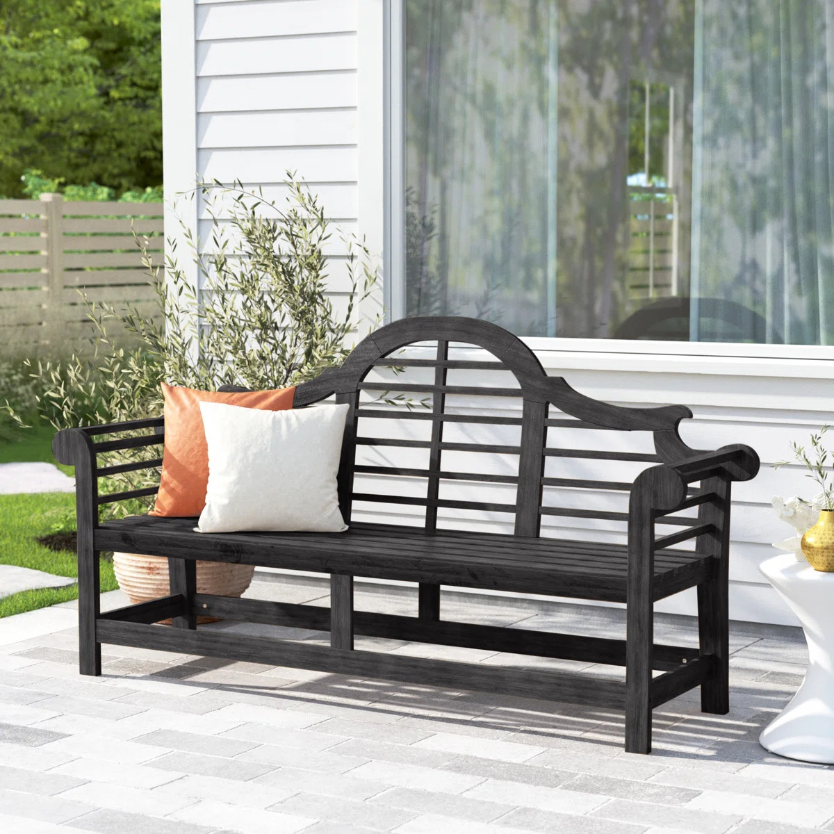 Kalandria Solid Wood Acacia Outdoor Bench | Wayfair North America