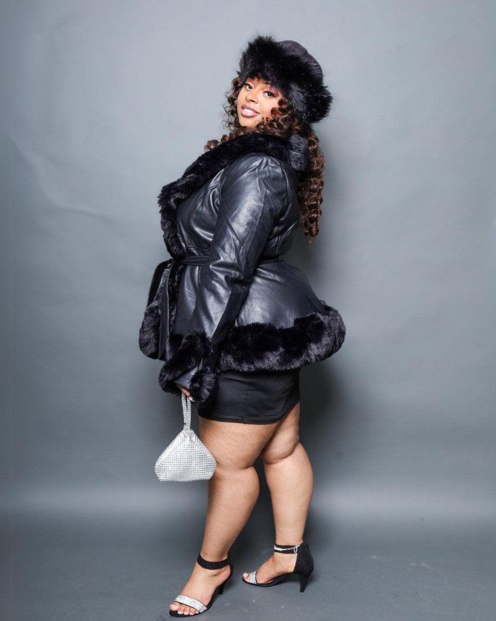 Birthday shoot outfit faux leather jacket with fur coat hat and leather gloves. Silver glam bag and number balloons birthday outfit idea for black women

#LTKstyletip #LTKHoliday #LTKmidsize