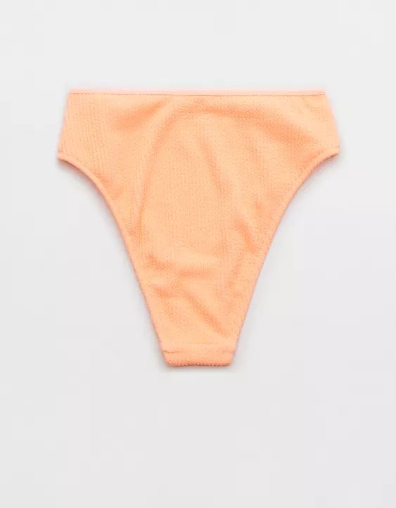 Aerie Crinkle High Cut Cheeky Bikini Bottom | Aerie