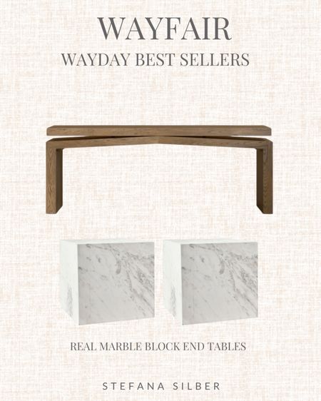 Wayfair, Wayday, wood console table, marble block side table

#LTKSaleAlert #LTKHome #LTKOver40