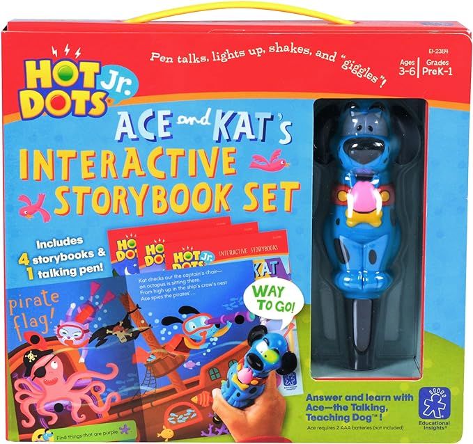 Educational Insights Hot Dots Jr. Interactive Storybook, 4 Books & Interactive Pen, Homeschool Le... | Amazon (US)