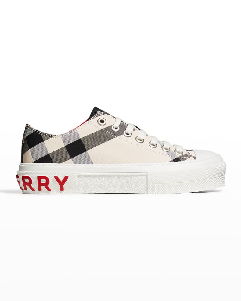 Burberry Jack Check Low-Top Sneakers | Neiman Marcus