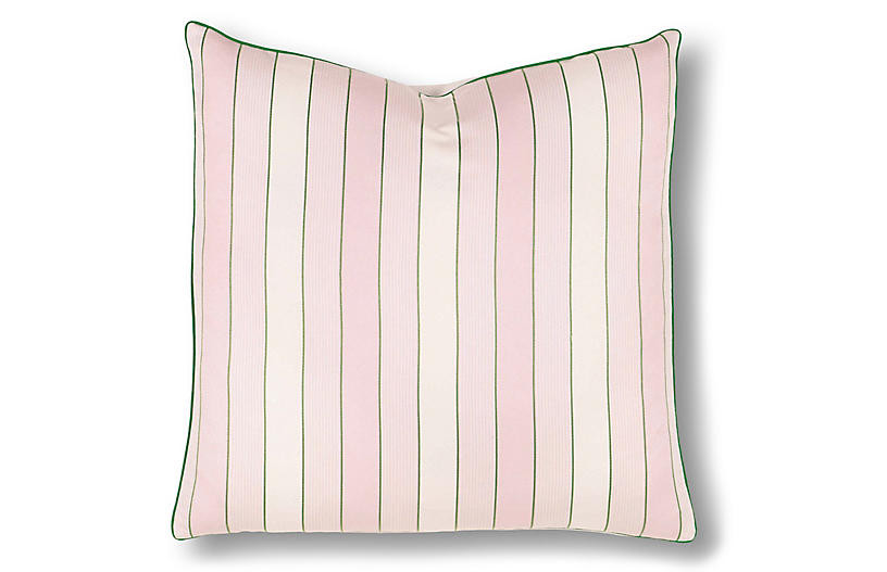 Maeve 24x24 Pillow, Pink/Green | One Kings Lane