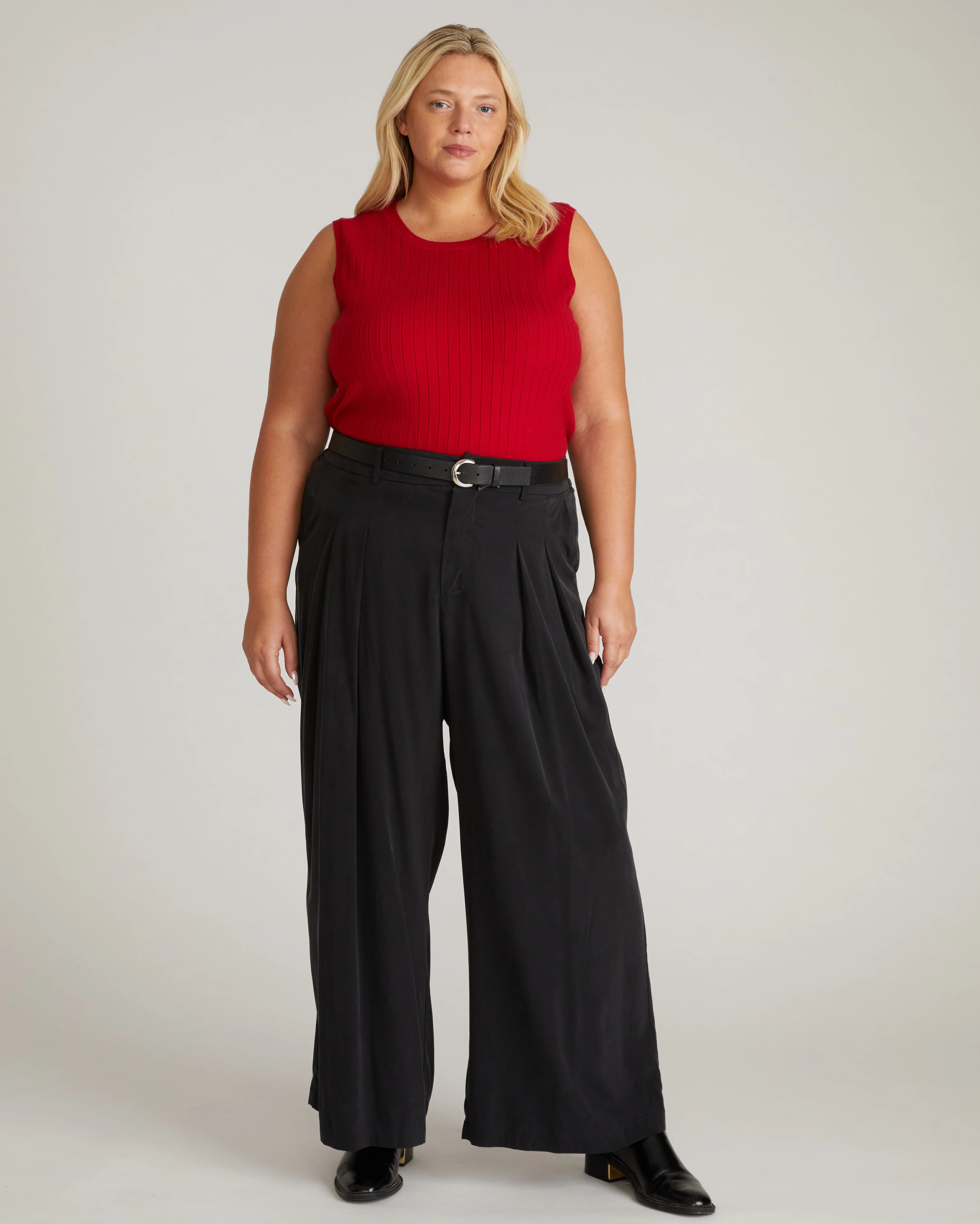 Savvy Fine Knit Sweater Shell - Carmine | Universal Standard