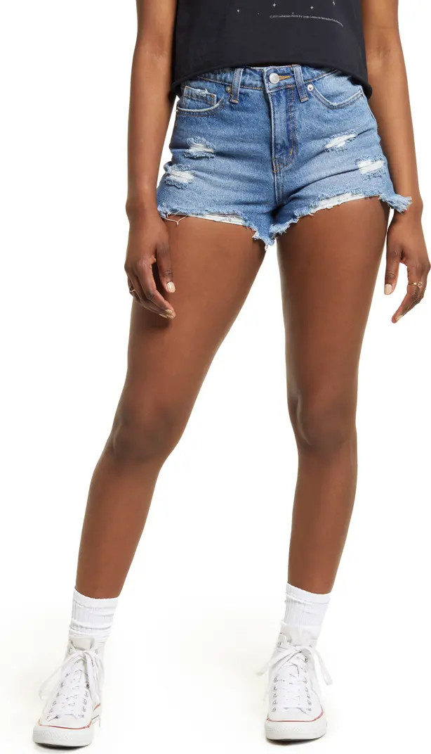 BP. Ripped High Waist Denim Mom Shorts | Nordstrom | Nordstrom