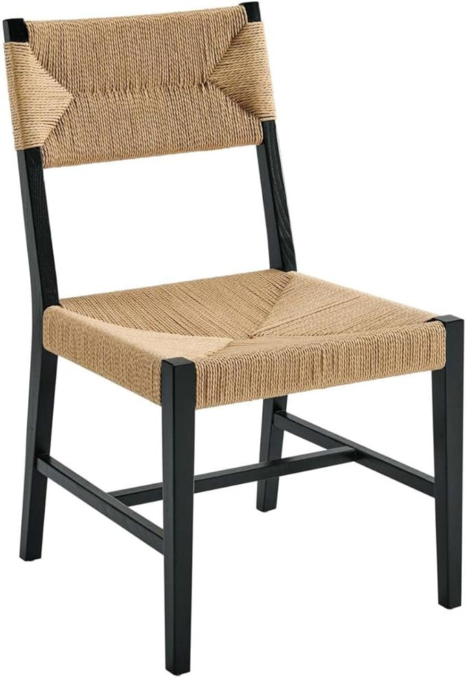 Modway Black and Natural Bodie Wood Dining Chair EEI-5489-BLK-NAT | Amazon (US)