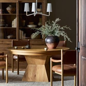 Rhoda Round Extendable Dining Table (60"&ndash;80") | West Elm (US)