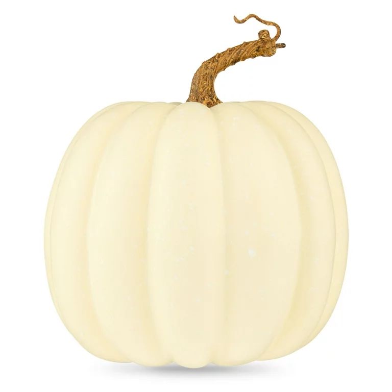 Harvest 8 in Rustic Tall White Foam Pumpkin Decoration, Way to Celebrate | Walmart (US)