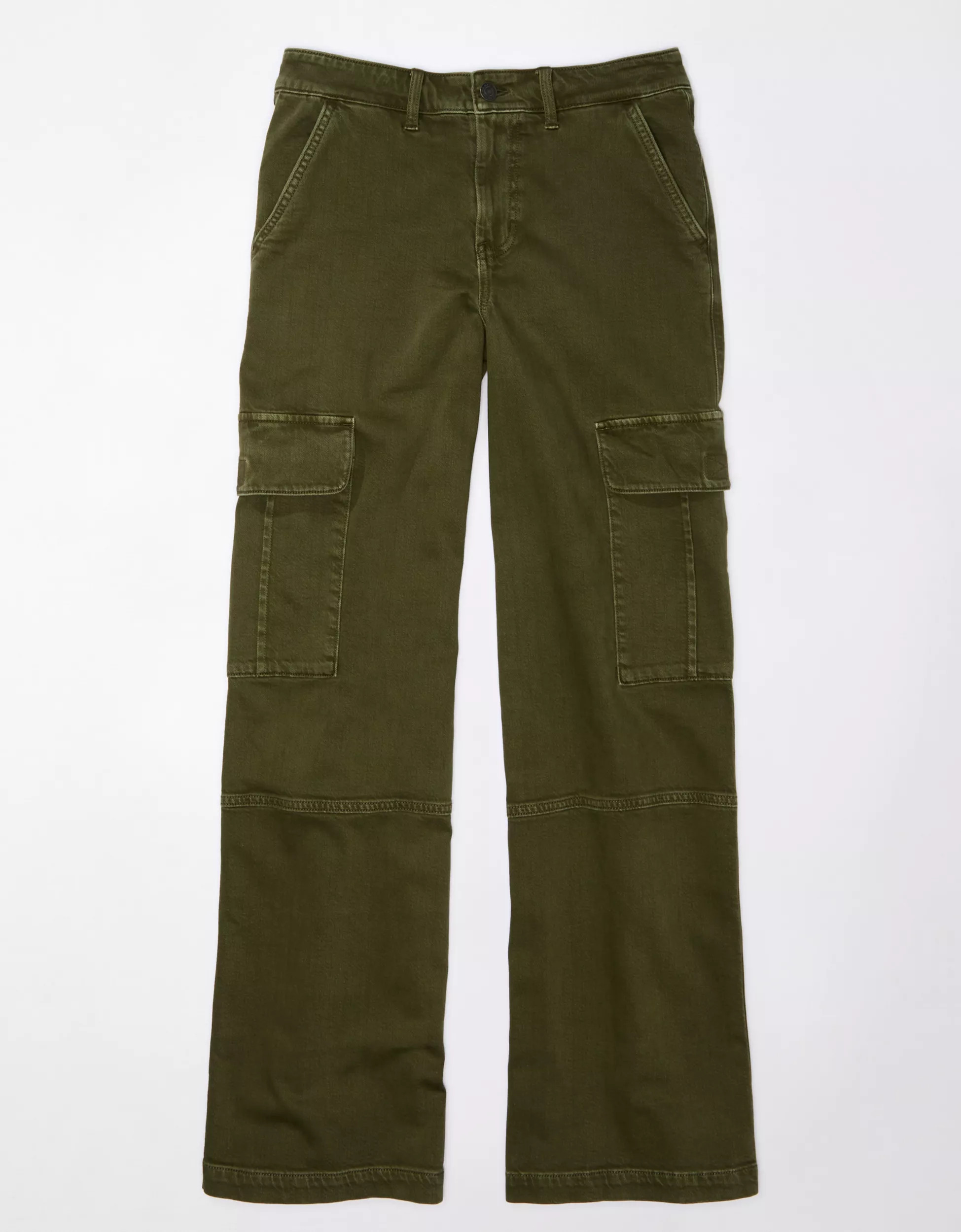 AE Dreamy Drape Stretch Cargo Super High-Waisted Baggy Wide-Leg Pant | American Eagle Outfitters (US & CA)