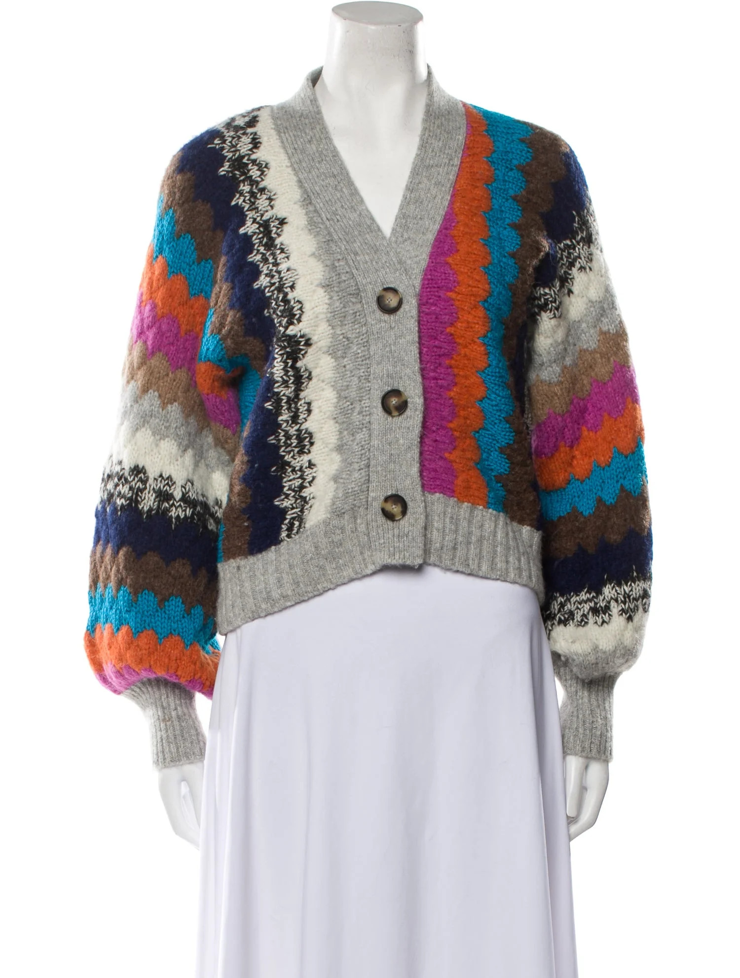 Printed V-Neck Sweater | The RealReal