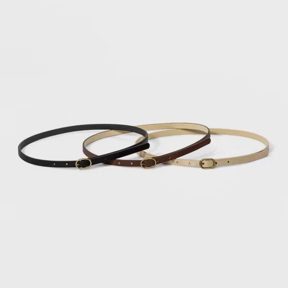 Women's 3pk Belt - Universal Thread™ | Target
