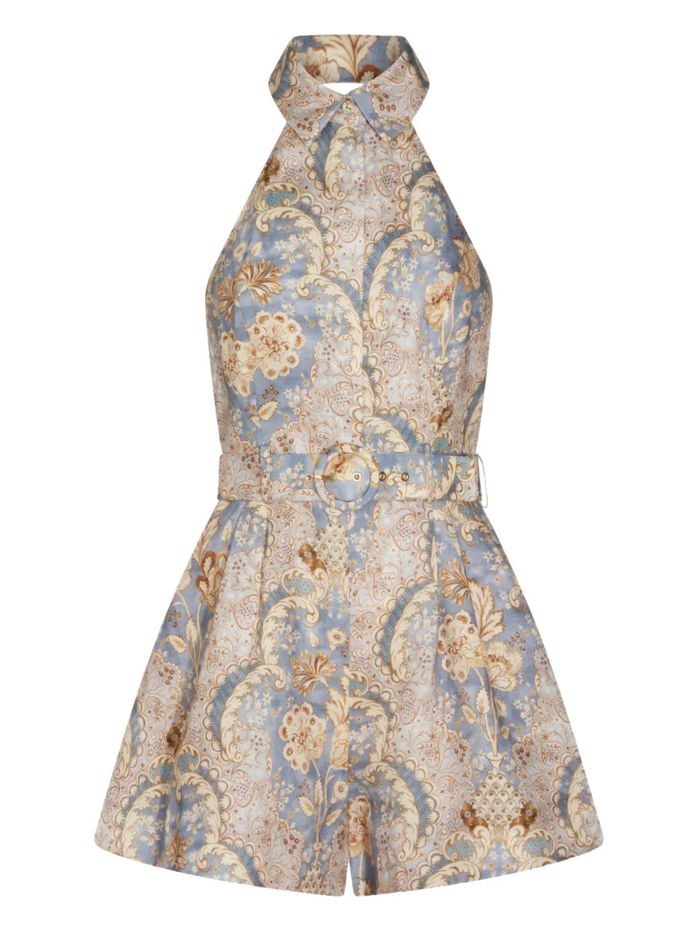 ZIMMERMANN Daylight Belted Jumpsuit | Blue | FARFETCH PT | Farfetch Global