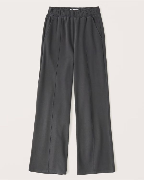 Women's Luxe Terry Wide Leg Sweatpants | Women's Fall Outfitting | Abercrombie.com | Abercrombie & Fitch (US)