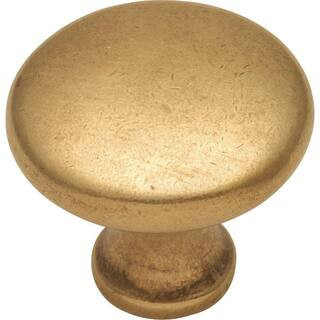 Hickory Hardware Conquest 1-1/8 in. Lustre Brass Cabinet Knob P14255-LB | The Home Depot