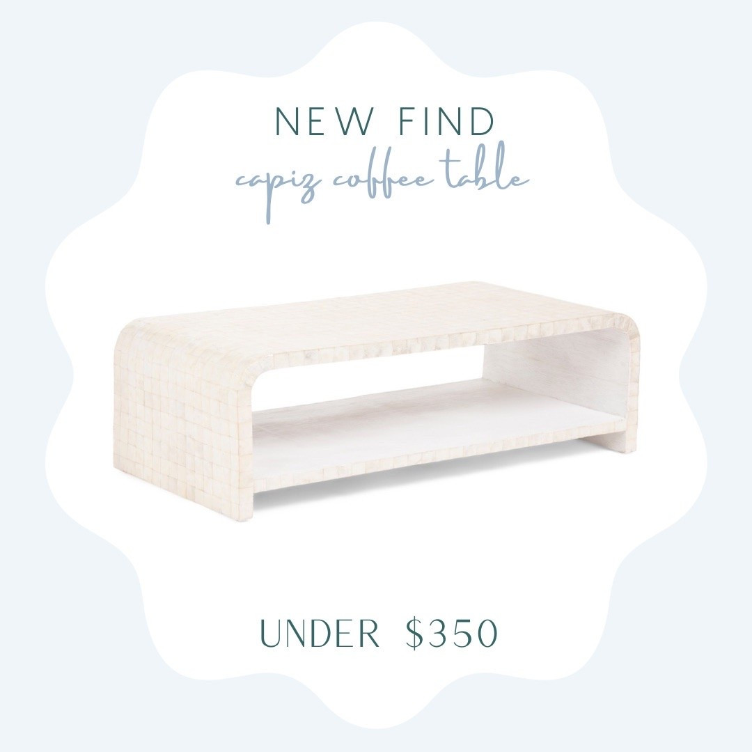 Capiz coffee table under $350! So pretty and reminds me of Serena and Lily!