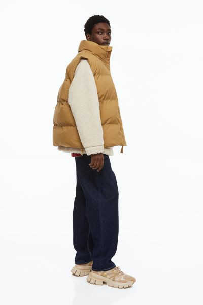 Water-repellent Puffer Vest - Mustard yellow - Men | H&M US | H&M (US + CA)
