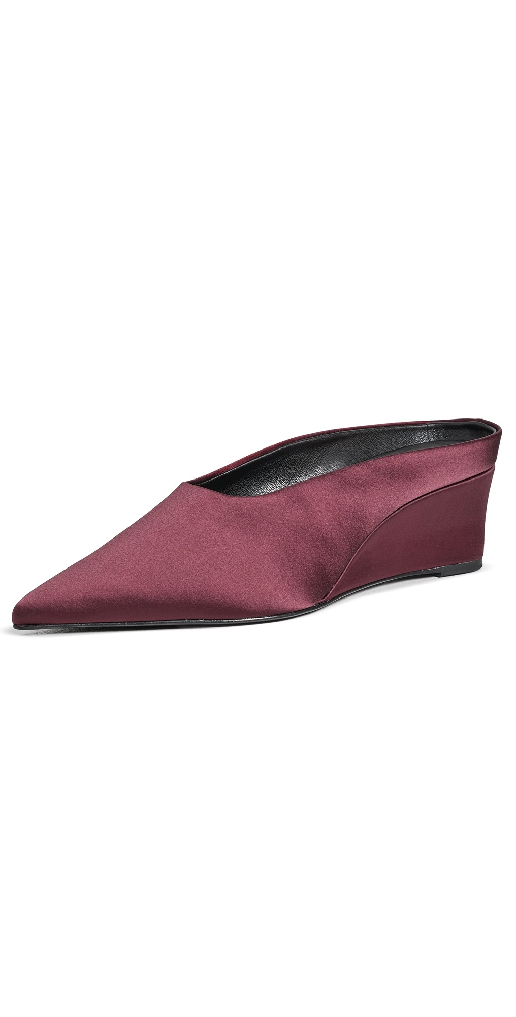 SIMONMILLER Satin Pointed Gala Wedges Bordeaux 35 | Shopbop