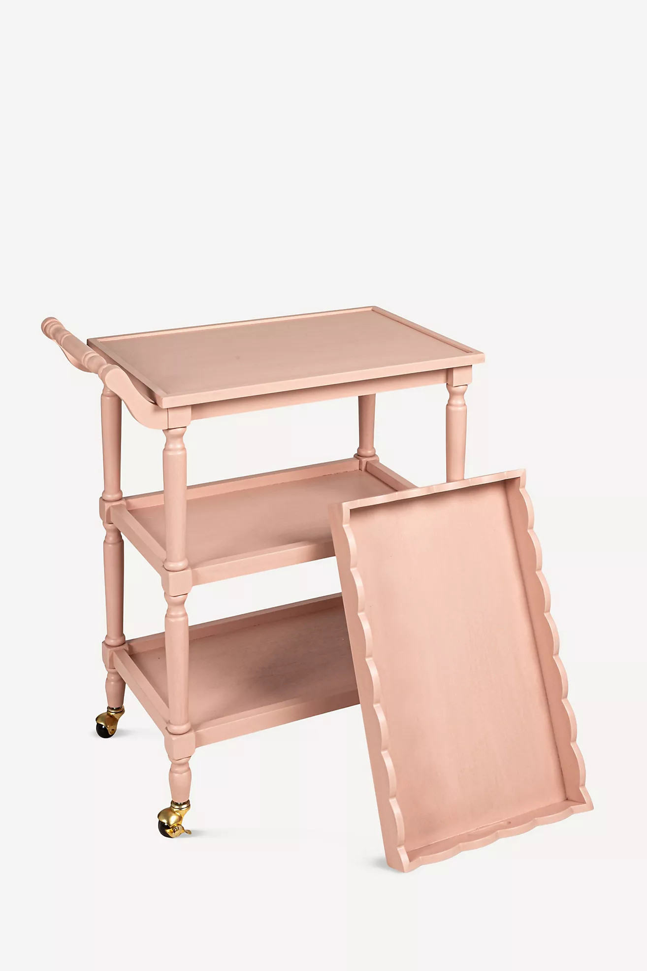 Three-Tier Scallop Tray Bar Cart | Anthropologie (US)