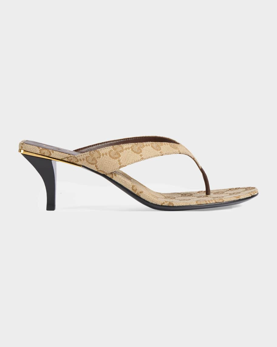 55mm Vittoria GG Canvas Thong Sandals | Neiman Marcus