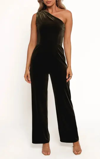 Xita Velvet One-Shoulder Jumpsuit | Nordstrom