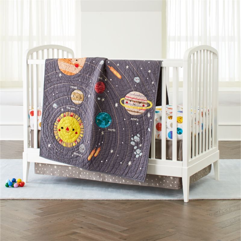 Outer Space Crib Bedding, 3-Piece Set | Crate & Kids | Crate & Barrel