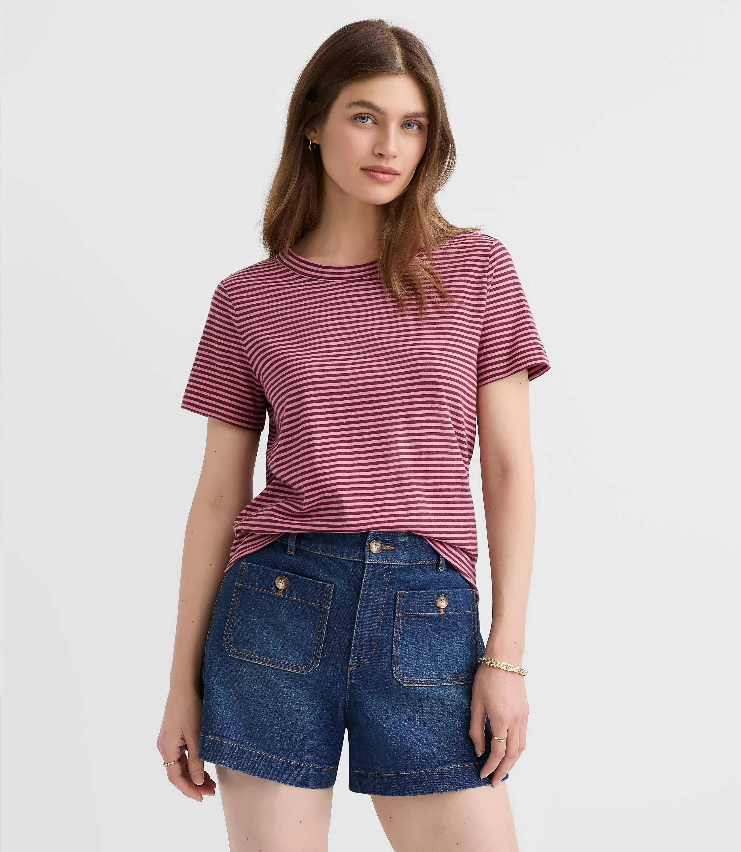 Striped Everyday Crew Tee | LOFT