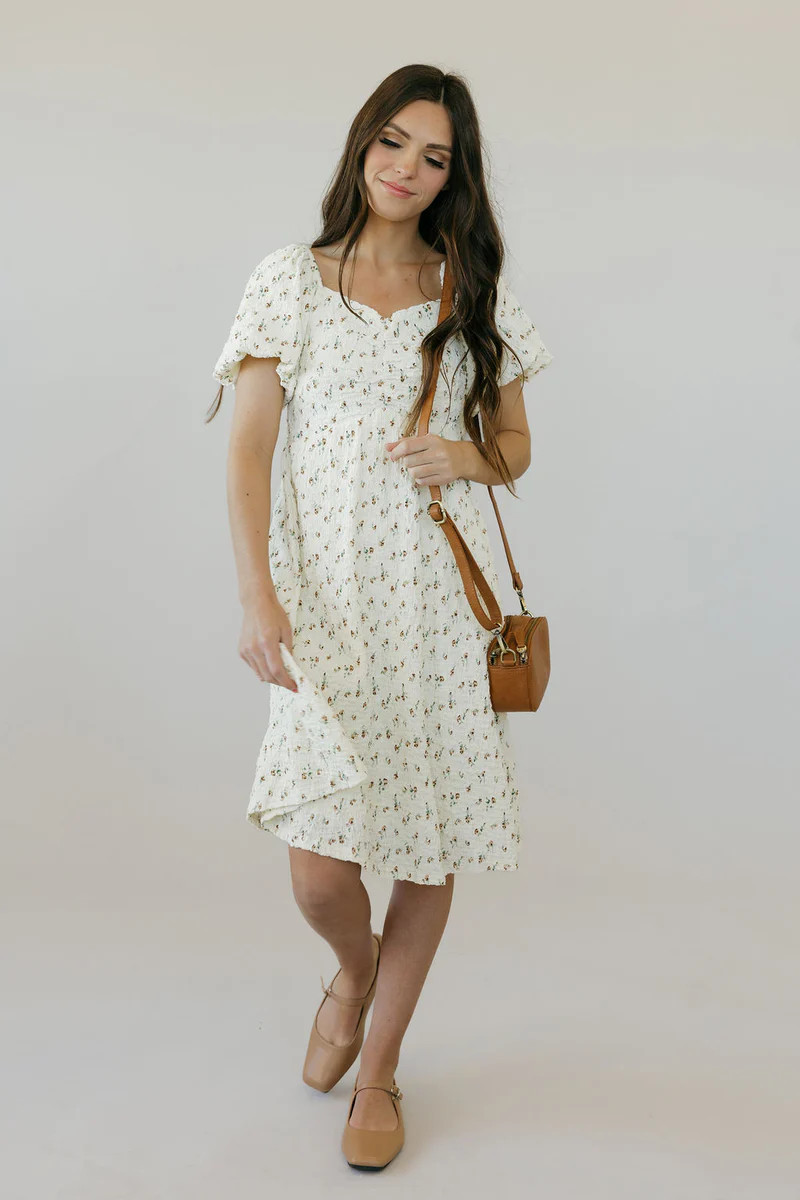Annabelle Dress-Cream Floral | Love Olive Co