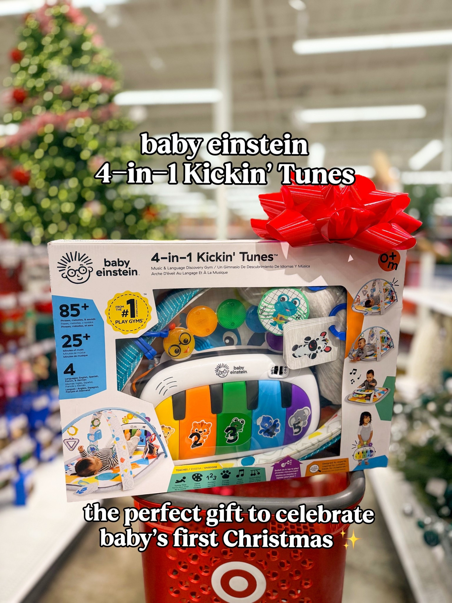 Shop @Target for baby’s first Christmas gift: @babyeinstein’s 4-in-1 Kickin’ Tunes! Watch them develop new skills & learn through playtime 🫶🏽 
Features 25+ minutes of music! 4 different languages and over 85 phrases, melodies and sounds! 
Comment SHOP to receive a dm with the link 🔗 
#GiftingCuriosity #GeniusGift #TargetFinds  

#LTKHoliday #LTKBaby #LTKGiftGuide