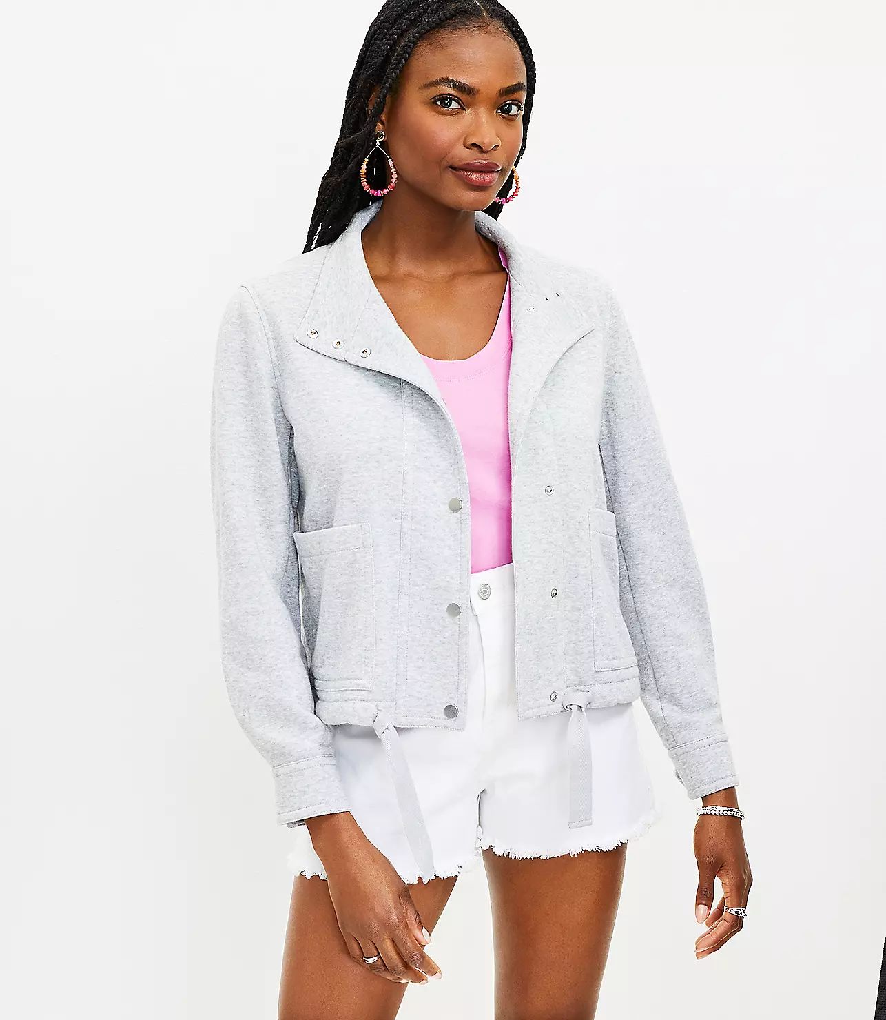 Terry Patch Pocket Jacket | LOFT