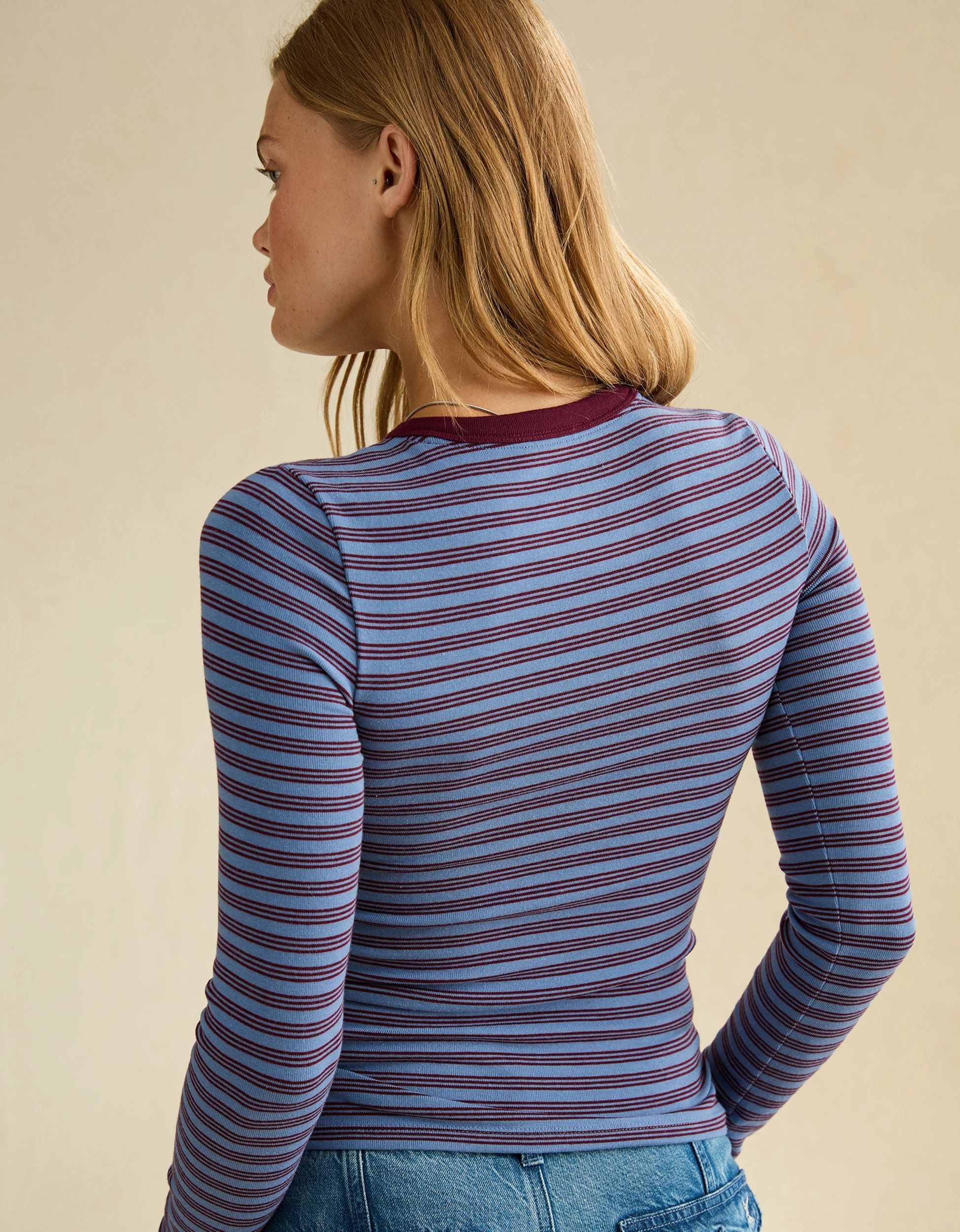 AE Cozy Crew Neck Long Sleeve T-Shirt | American Eagle Outfitters (US & CA)
